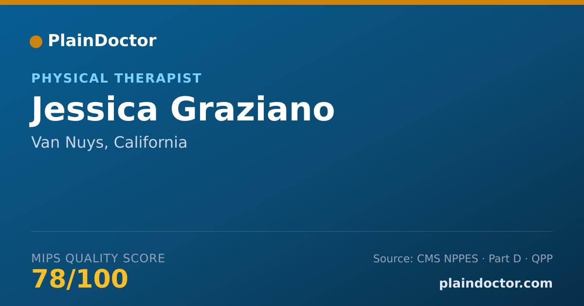 Shareable card for Jessica Graziano - Physical Therapist, Van Nuys, CA
