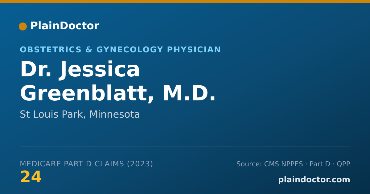Shareable card for Jessica Greenblatt, M.D. - Obstetrics & Gynecology Physician, St Louis Park, MN