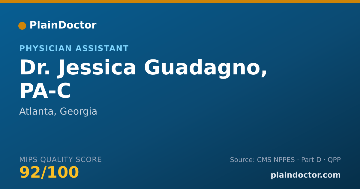 Shareable card for Jessica Guadagno, PA-C - Physician Assistant, Atlanta, GA