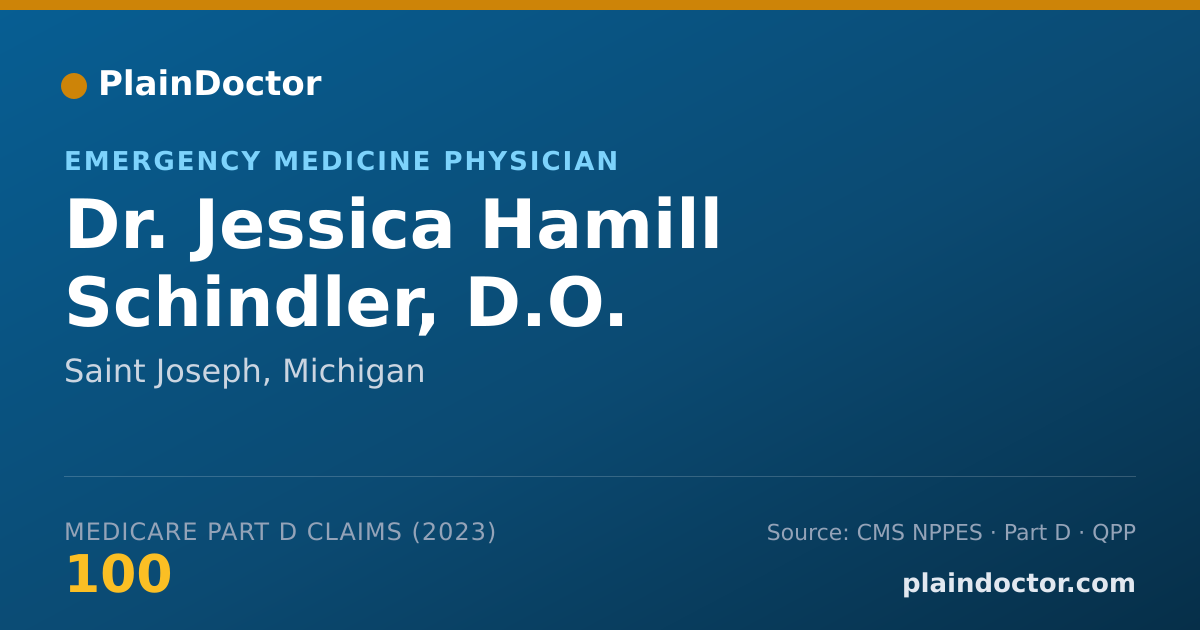 Shareable card for Jessica Hamill Schindler, D.O. - Emergency Medicine Physician, Saint Joseph, MI