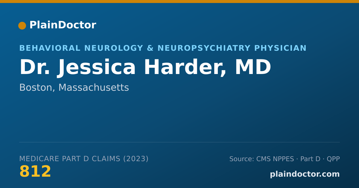 Shareable card for Jessica Harder, MD - Behavioral Neurology & Neuropsychiatry Physician, Boston, MA