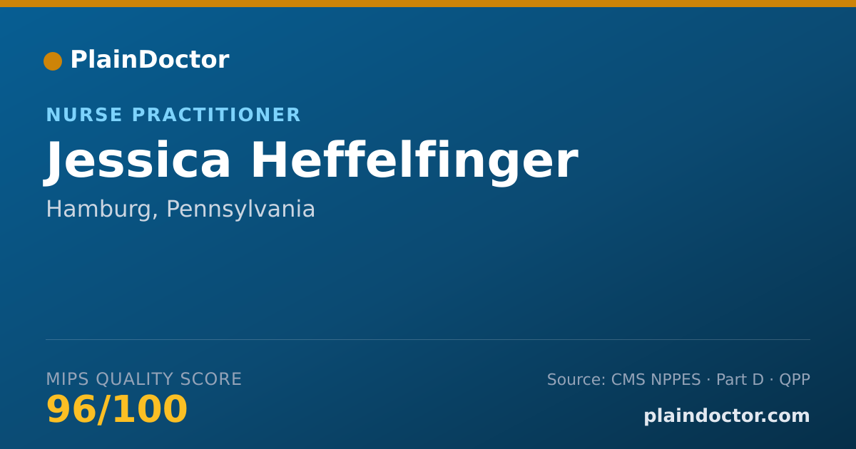 Shareable card for Jessica Heffelfinger - Nurse Practitioner, Hamburg, PA