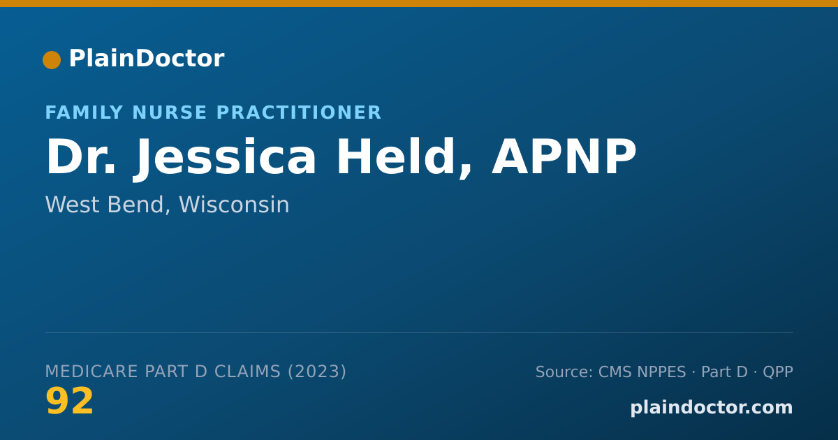Shareable card for Jessica Held, APNP - Family Nurse Practitioner, West Bend, WI