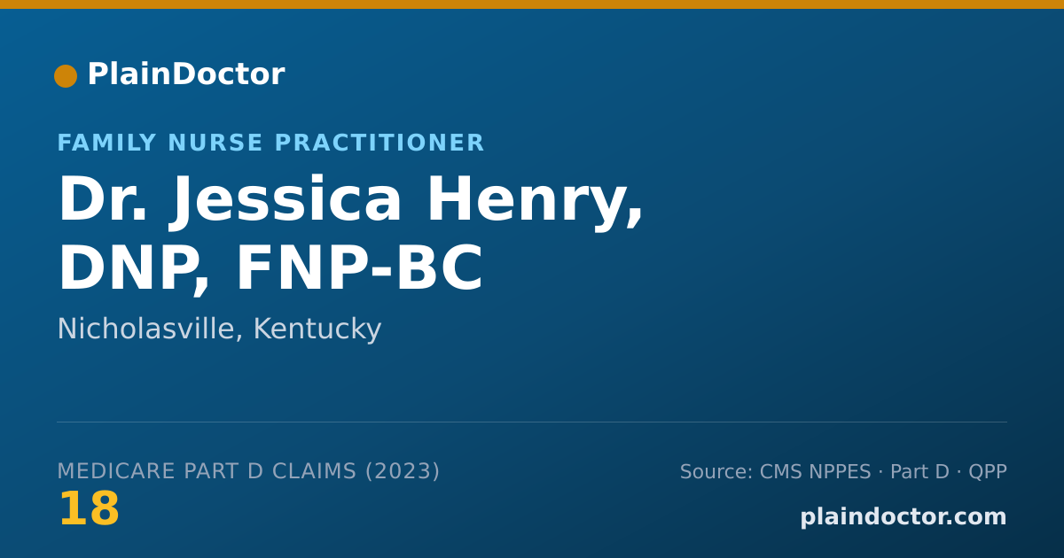 Shareable card for Jessica Henry, DNP, FNP-BC - Family Nurse Practitioner, Nicholasville, KY