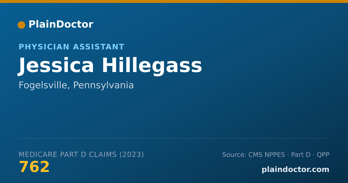 Shareable card for Jessica Hillegass - Physician Assistant, Fogelsville, PA