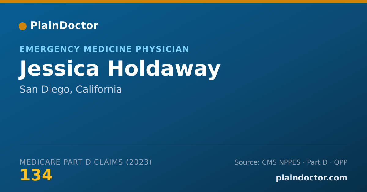Shareable card for Jessica Holdaway - Emergency Medicine Physician, San Diego, CA