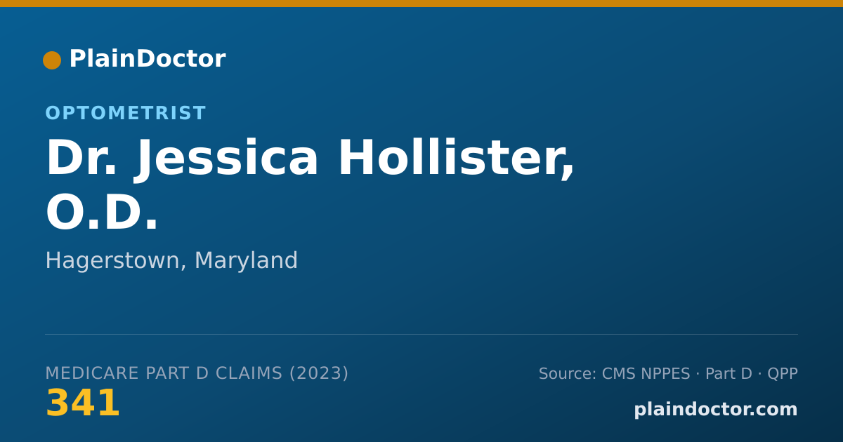Shareable card for Jessica Hollister, O.D. - Optometrist, Hagerstown, MD