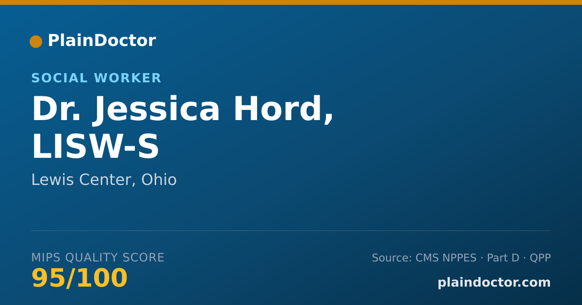 Shareable card for Jessica Hord, LISW-S - Social Worker, Lewis Center, OH