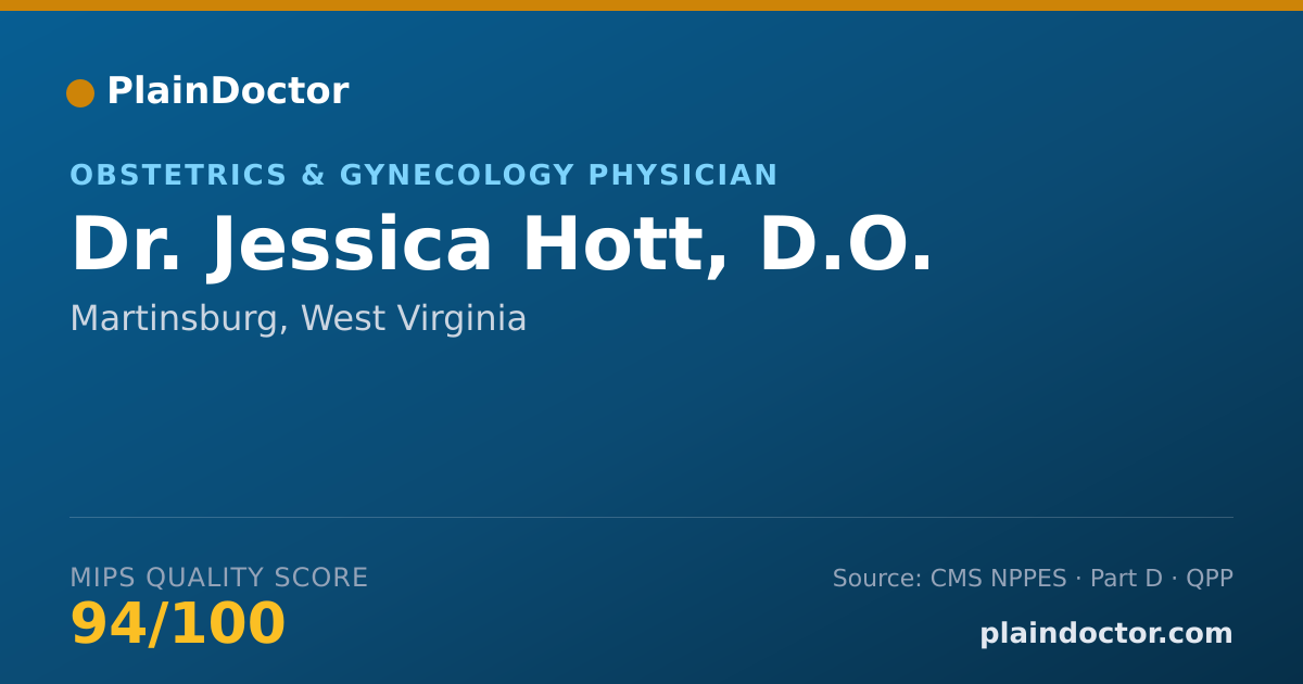 Shareable card for Jessica Hott, D.O. - Obstetrics & Gynecology Physician, Martinsburg, WV
