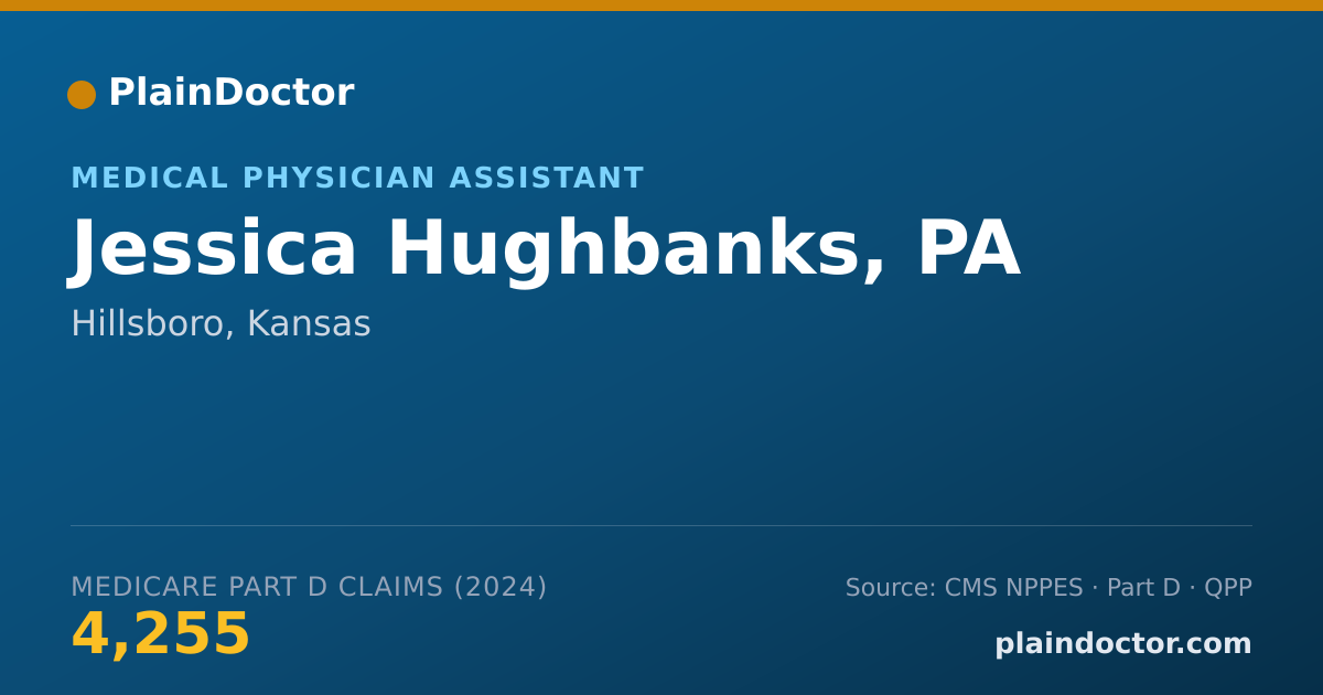 Shareable card for Jessica Hughbanks, PA - Medical Physician Assistant, Hillsboro, KS