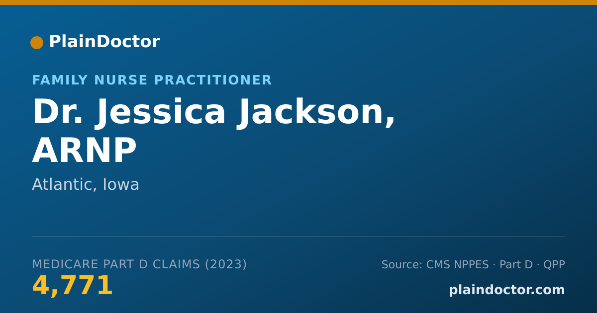 Shareable card for Jessica Jackson, ARNP - Family Nurse Practitioner, Atlantic, IA