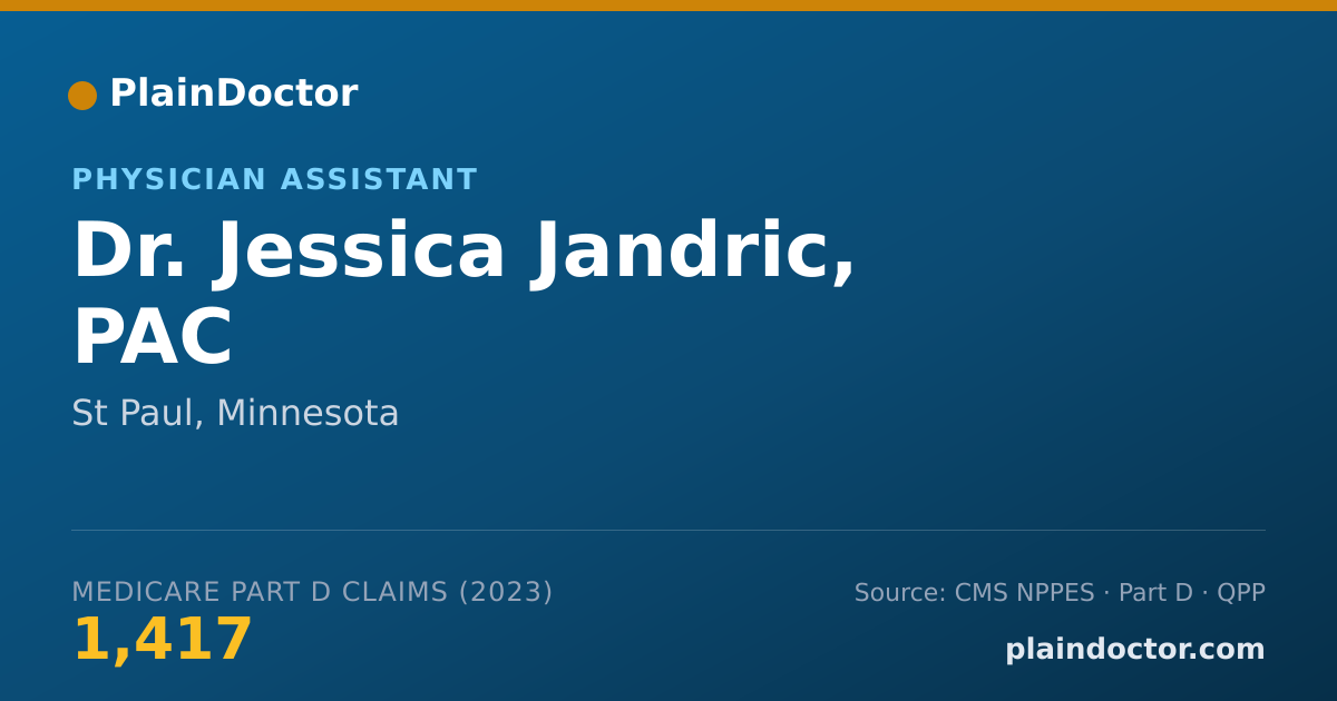 Shareable card for Jessica Jandric, PAC - Physician Assistant, St Paul, MN