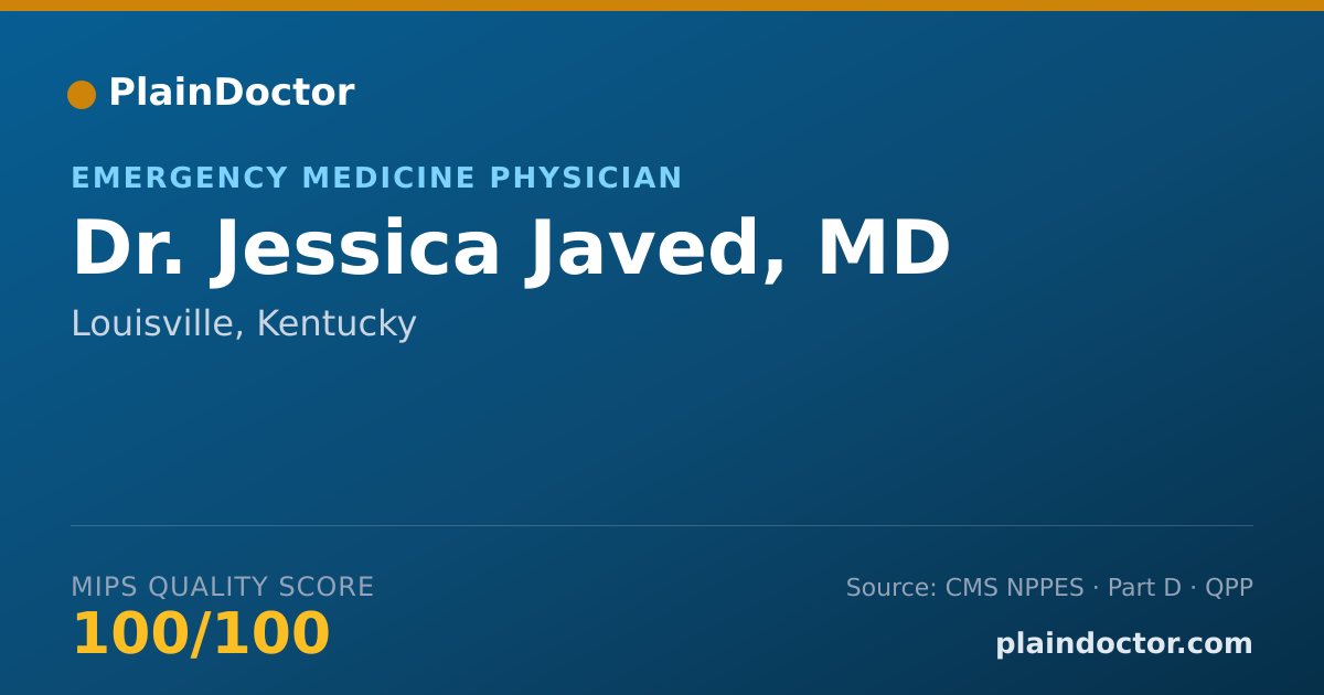 Shareable card for Jessica Javed, MD - Student in an Organized Health Care Education/Training Program, Louisville, KY