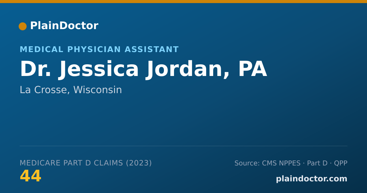 Shareable card for Jessica Jordan, PA - Medical Physician Assistant, La Crosse, WI