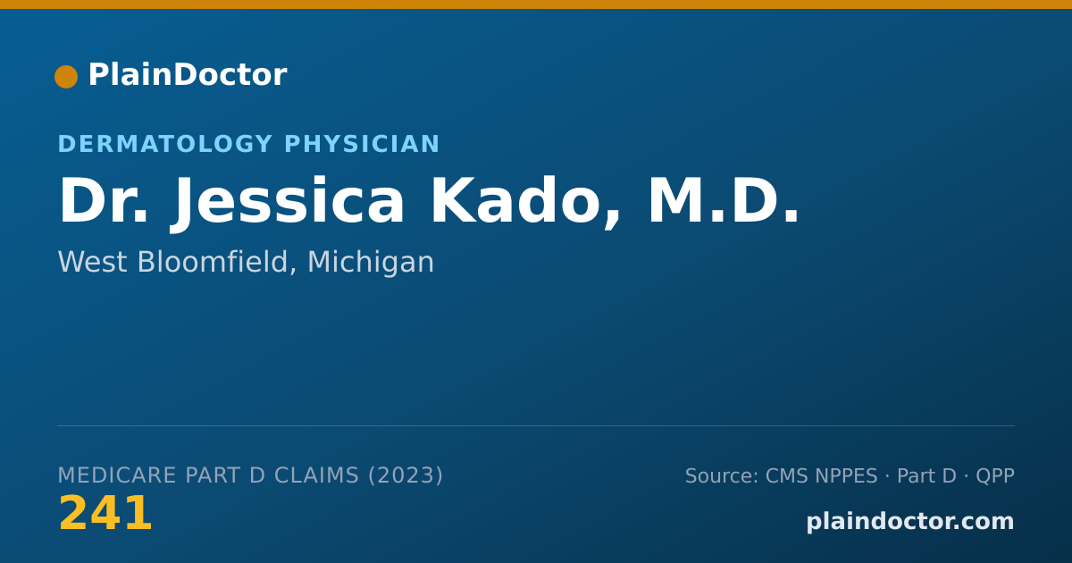 Shareable card for Jessica Kado, M.D. - Dermatology Physician, West Bloomfield, MI