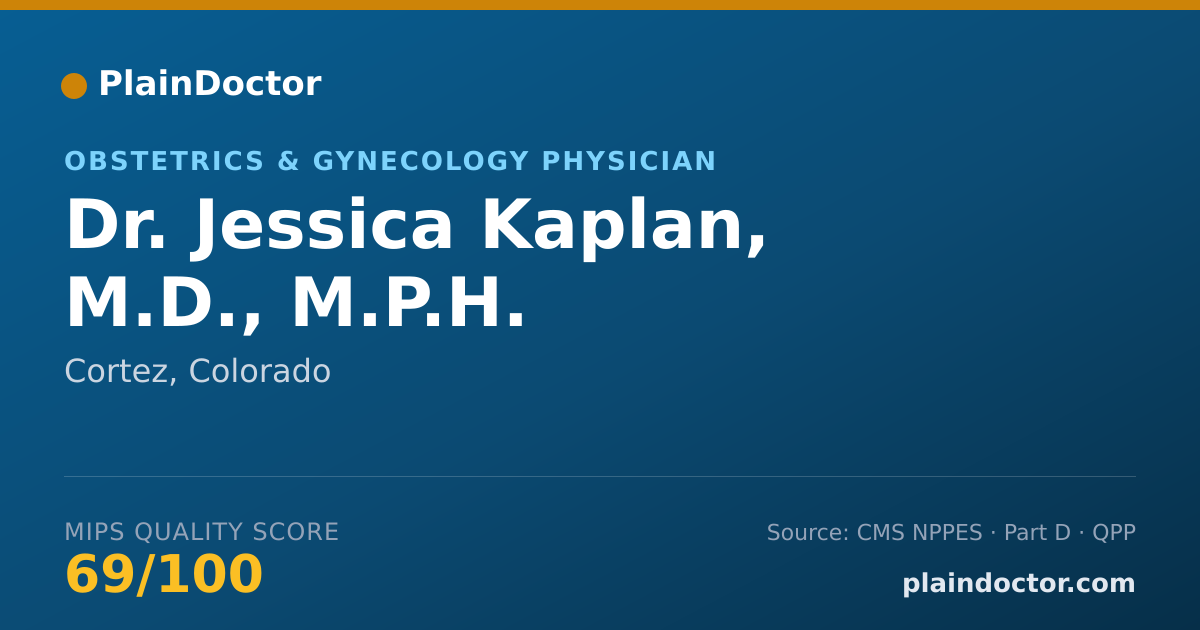 Shareable card for Jessica Kaplan, M.D., M.P.H. - Obstetrics & Gynecology Physician, Cortez, CO