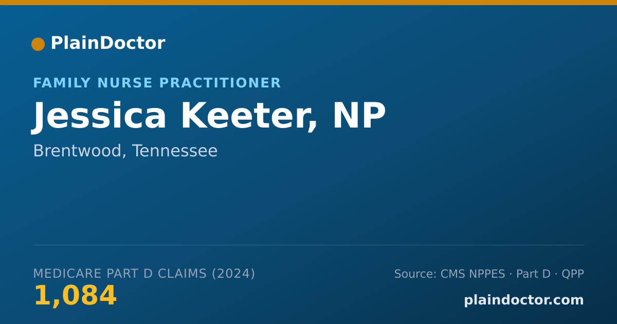 Shareable card for Jessica Keeter, NP - Family Nurse Practitioner, Brentwood, TN