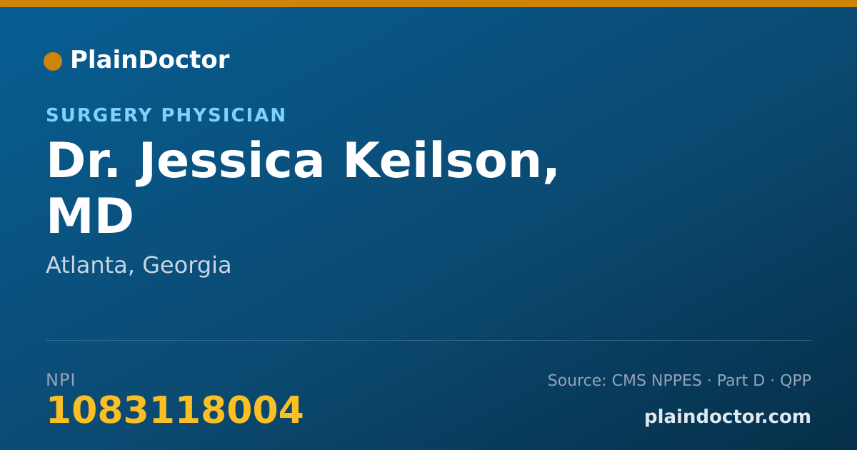 Shareable card for Jessica Keilson, MD - Surgery Physician, Atlanta, GA