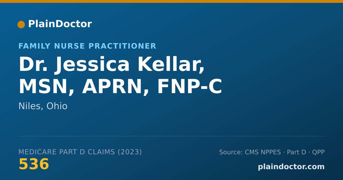 Shareable card for Jessica Kellar, MSN, APRN, FNP-C - Family Nurse Practitioner, Niles, OH
