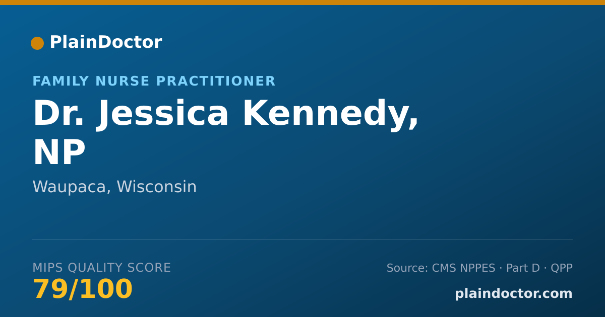 Shareable card for Jessica Kennedy, NP - Family Nurse Practitioner, Waupaca, WI