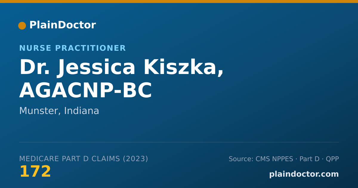 Shareable card for Jessica Kiszka, AGACNP-BC - Nurse Practitioner, Munster, IN
