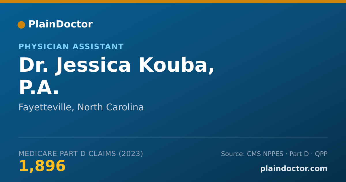 Shareable card for Jessica Kouba, P.A. - Physician Assistant, Fayetteville, NC
