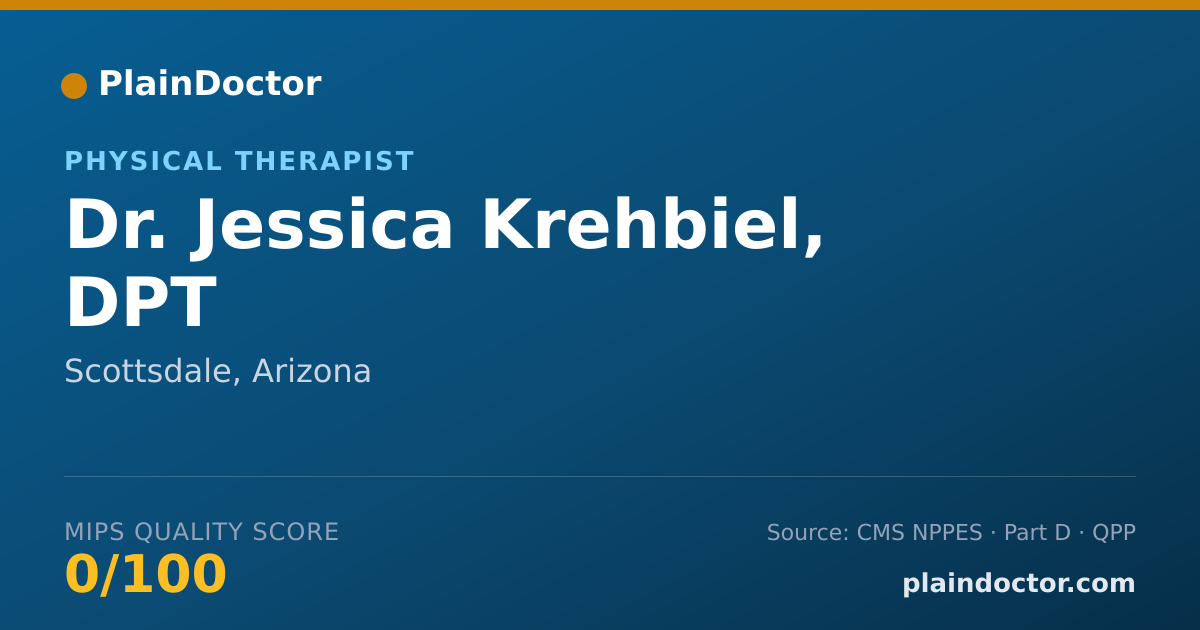 Shareable card for Jessica Krehbiel, DPT - Physical Therapist, Scottsdale, AZ