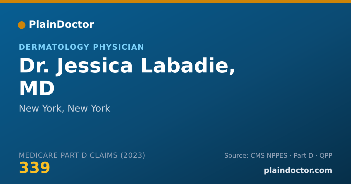 Shareable card for Jessica Labadie, MD - Dermatology Physician, New York, NY