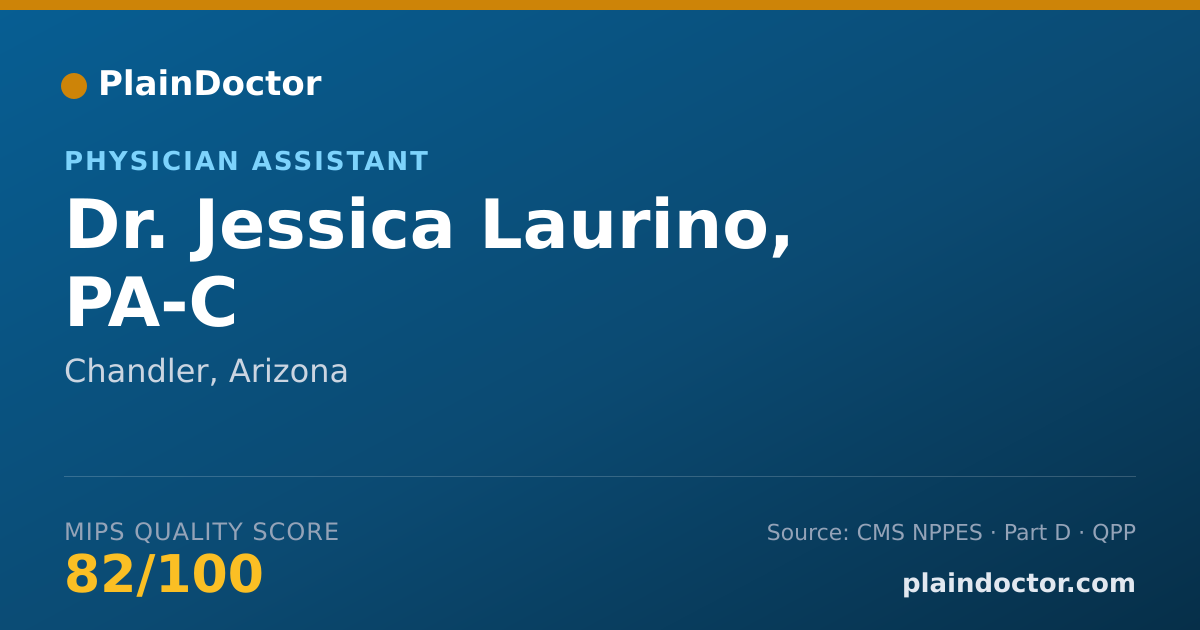 Shareable card for Jessica Laurino, PA-C - Physician Assistant, Chandler, AZ