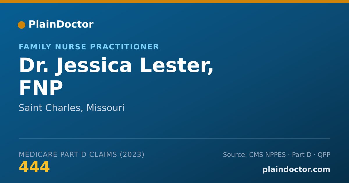 Shareable card for Jessica Lester, FNP - Family Nurse Practitioner, Saint Charles, MO