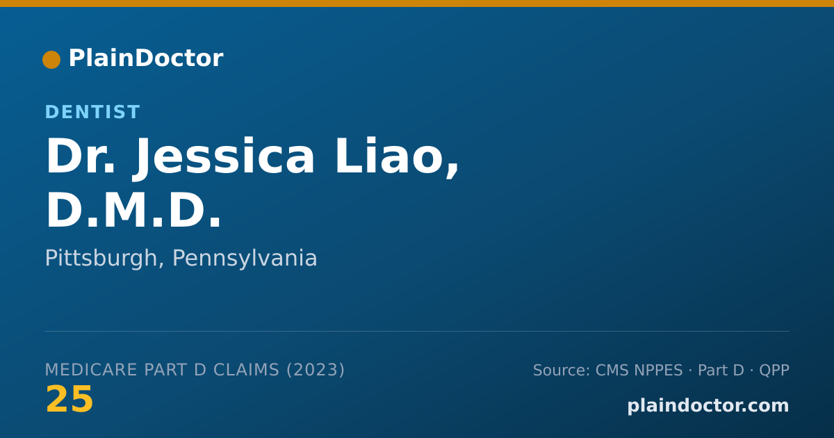 Shareable card for Jessica Liao, D.M.D. - Dentist, Pittsburgh, PA