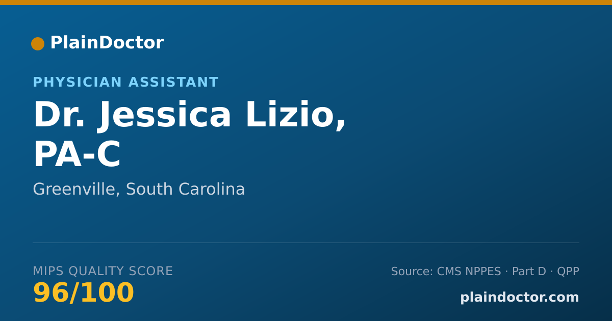 Shareable card for Jessica Lizio, PA-C - Physician Assistant, Greenville, SC