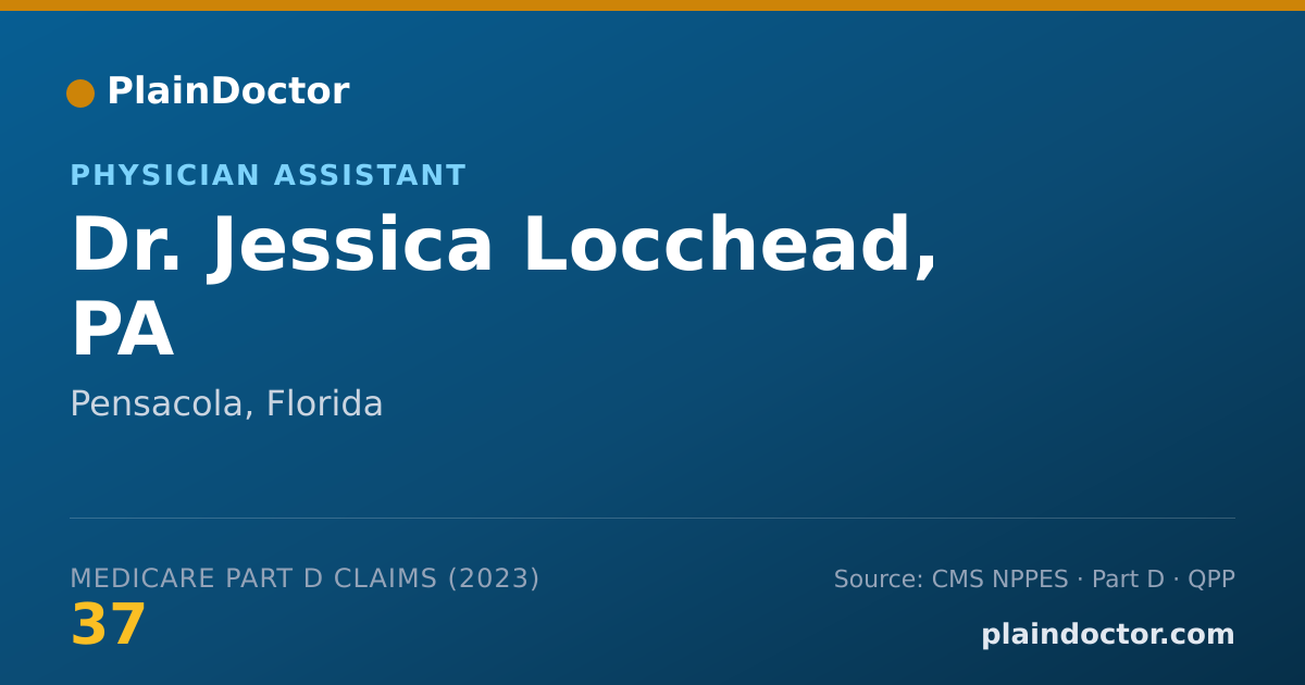 Shareable card for Jessica Locchead, PA - Physician Assistant, Pensacola, FL