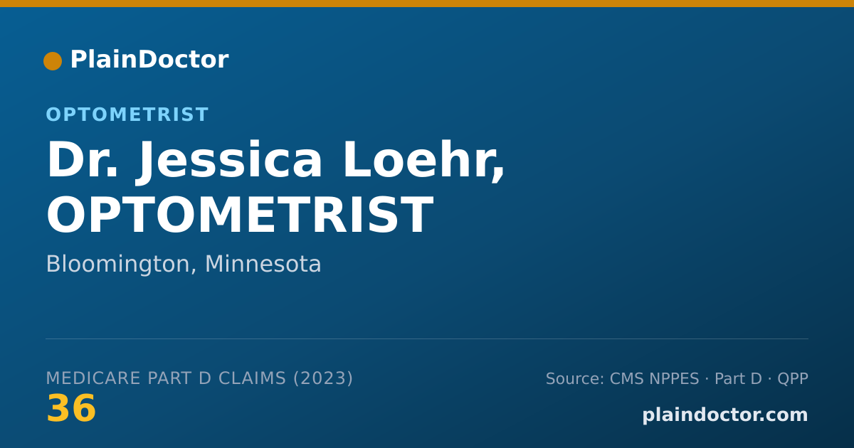 Shareable card for Jessica Loehr, OPTOMETRIST - Optometrist, Bloomington, MN