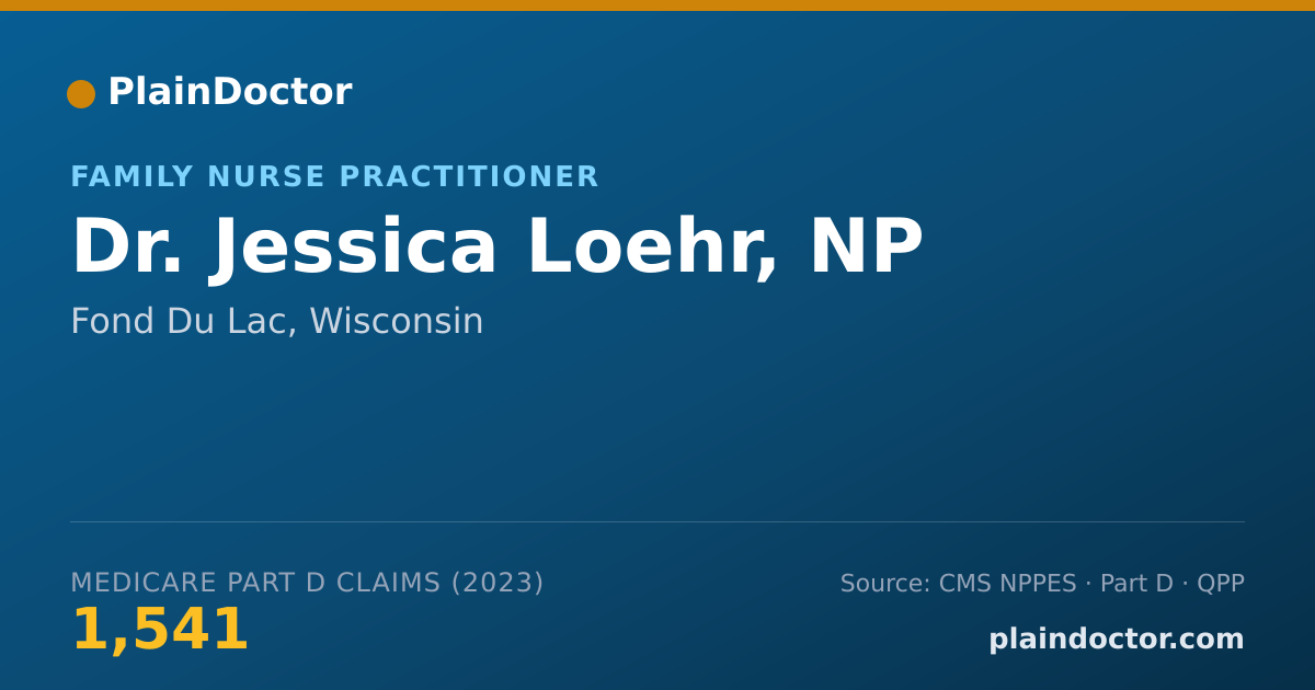 Shareable card for Jessica Loehr, NP - Family Nurse Practitioner, Fond Du Lac, WI