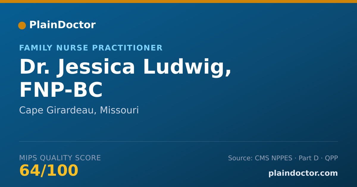 Shareable card for Jessica Ludwig, FNP-BC - Family Nurse Practitioner, Cape Girardeau, MO