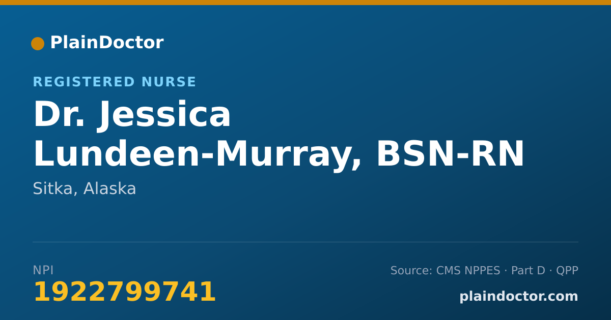 Shareable card for Jessica Lundeen-Murray, BSN-RN - Registered Nurse, Sitka, AK