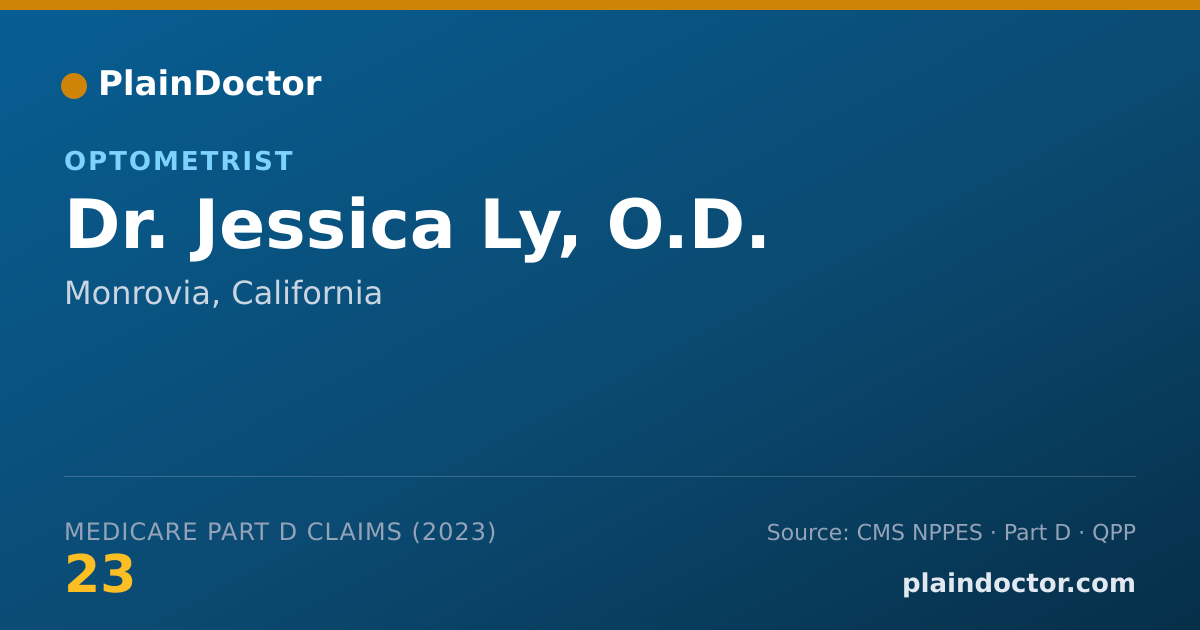 Shareable card for Jessica Ly, O.D. - Optometrist, Monrovia, CA