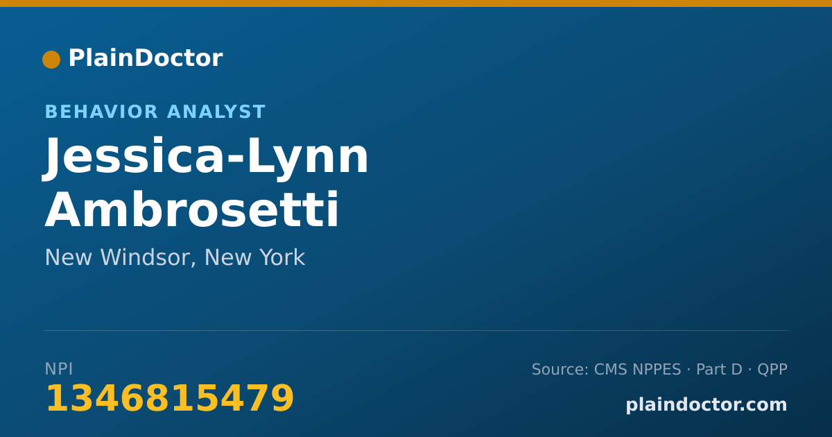 Shareable card for Jessica-Lynn Ambrosetti - Behavior Analyst, New Windsor, NY