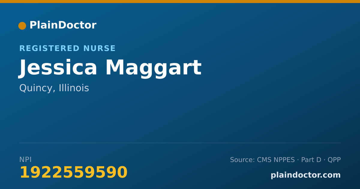 Shareable card for Jessica Maggart - Registered Nurse, Quincy, IL