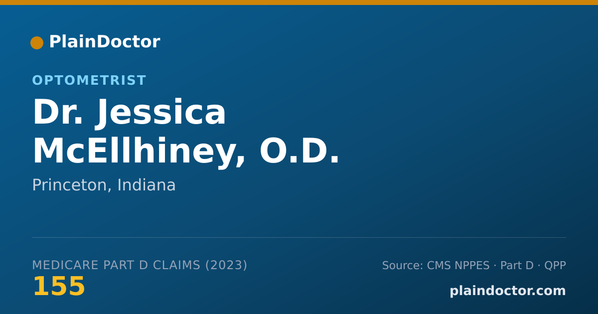 Shareable card for Jessica McEllhiney, O.D. - Optometrist, Princeton, IN
