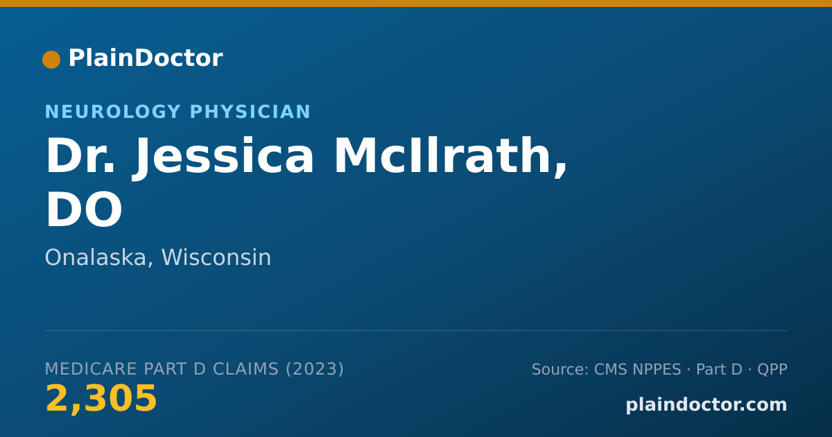 Shareable card for Jessica McIlrath, DO - Neurology Physician, Onalaska, WI