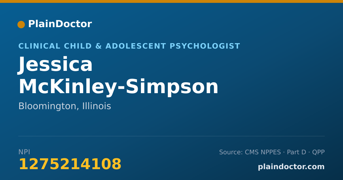 Shareable card for Jessica McKinley-Simpson - Clinical Child & Adolescent Psychologist, Bloomington, IL