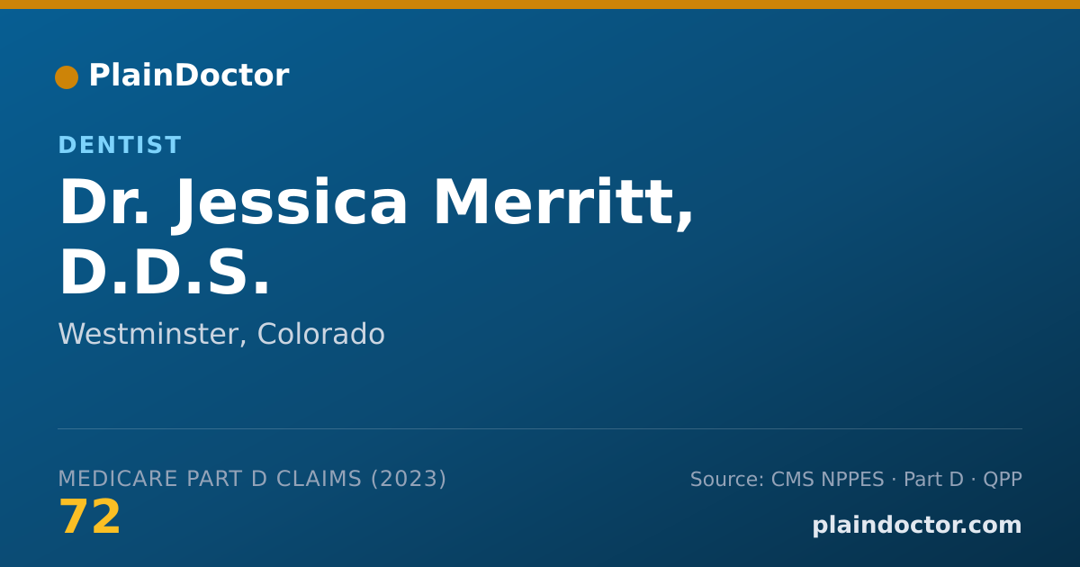 Shareable card for Jessica Merritt, D.D.S. - Dentist, Westminster, CO