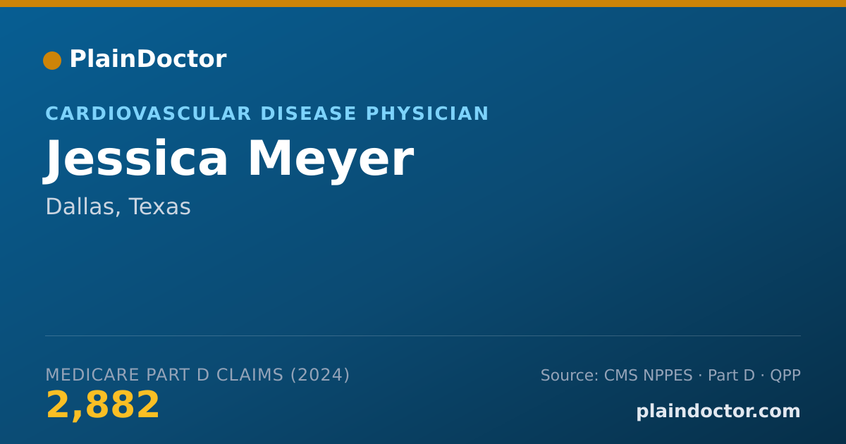 Shareable card for Jessica Meyer - Cardiovascular Disease Physician, Dallas, TX