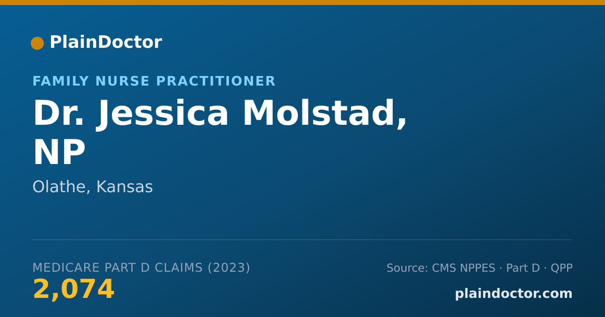 Shareable card for Jessica Molstad, NP - Family Nurse Practitioner, Olathe, KS