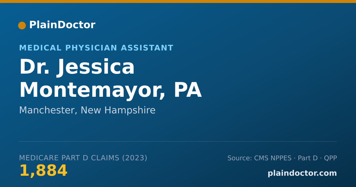 Shareable card for Jessica Montemayor, PA - Medical Physician Assistant, Manchester, NH