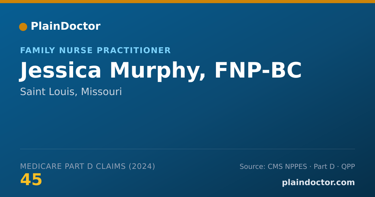 Shareable card for Jessica Murphy, FNP-BC - Family Nurse Practitioner, Saint Louis, MO