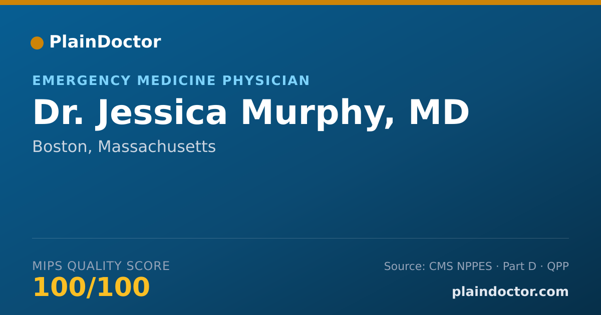Shareable card for Jessica Murphy, MD - Emergency Medicine Physician, Boston, MA