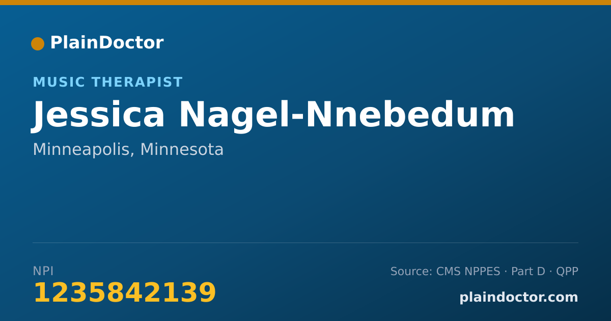 Shareable card for Jessica Nagel-Nnebedum - Music Therapist, Minneapolis, MN